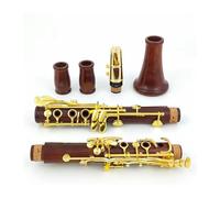 Clarinet Musical Red Wood Professional Clarinet Rosewood Bb Gold-plated Keys precise aperture