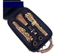 Clarinet Musical Wood Professional Clarinet Bb Gold Plated 18 Keys Clarinete(Cocobolo)