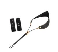 Clarinet Neck Strap Adjustable Oboe Strap with Adapter Plates Comfortable Support for Bb Clarinet Adults Kids Music Accessories Black