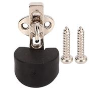 Clarinet Oboe Thumb Rest, Adjustable Stainless Steel Finger Rest Protector with Rubber Cushion Fit for Clarinet Woodwind Instrument - Black