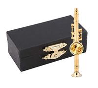 Clarinet Pins Clarinet 8×4×3 Gold Plated Clarinet Brooch Musical Instrument Brooch with Box