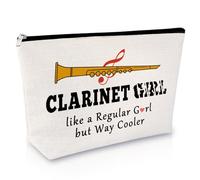 Clarinet Player Gifts Makeup Bag Clarinet Lover Gift for Women Clarinetist Gift for Teacher Student Music Lover Gifts for Friends Christmas Birthday Present for Music Lovers Musician Cosmetic Bag