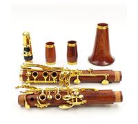 Clarinet Professional Clarinet Rosewood BB/Rose Gold-Plated Keys Sib Klarnet Professional Clarinet (Color : M15)