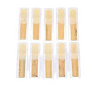 Clarinet Reed, 10PCS 2.5 Strength Clarinet Reed Replacement B Flat Vibrating Reeds Clarinet Accessories for Clarinet, Alto Saxophone