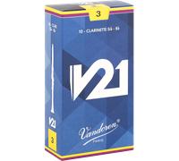 Vandoren V21 3-Strength Bb Clarinet Reeds (Pack of 10)