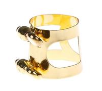 clarinet Repair Parts Replacement Accessory 1PCS Mouthpiece Clarinet Ligature Clip Fastener For Clarinet Parts Metal Gold & Silver Stainless Steel Mouthpiece(Gold)