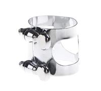 clarinet Repair Parts Replacement Accessory 1PCS Mouthpiece Clarinet Ligature Clip Fastener For Clarinet Parts Metal Gold & Silver Stainless Steel Mouthpiece(Silver)