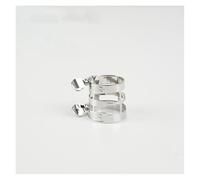 clarinet Repair Parts Replacement Accessory B Flat Clarinet Black Pipe Mouthpiece Reed Clip Clamp Universal Musical Instrument Accessories(Silver)