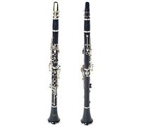 Clarinet Set, 17 Keys Clarinet Professional Bakelite Tube Bb with Plating Button Set for Student School Band Beginner (Mazarine