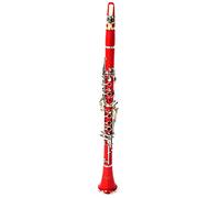 Clarinet Set, 17 Keys Clarinet Professional Bakelite Tube Bb with Plating Button Set for Student School Band Beginner (Red