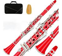 Clarinet Set Clarinet Bb Flat 17 Nickel Keys Red Clarinet Beginner Introduction To Silver Clarinet Instruments