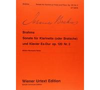Clarinet Sonata Op. 120 No. 2 - Eb: Clarinet and Piano: Edited from the engraver's copy and original edition. op. 120/2. clarinet (viola) and piano.