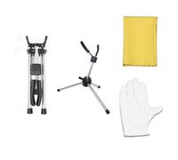 Clarinet Stand Folding Portable Clarinet Bracket Clarinet Holder Stand Woodwind Instruments Stands Hanger (Color : Soprano silver)