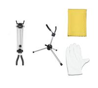 Clarinet Stand Folding Portable Clarinet Bracket Clarinet Holder Stand Woodwind Instruments Stands Hanger (Color : Tenor silver)