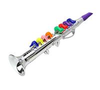 Clarinet Toy, Plastic Saxophone Wind Musical Instrument Toy with Colored Keys for Home for Kids Toddlers