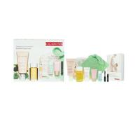 Clarins Beautiful Beginnings Gift Set 175ml Stretch Mark Expert + 30ml Exfoliating Body Scrub + 15ml Multi-Active Day Cream + 100ml Tonic Treatment Oil + 3ml Supra Lift & Curl Mascara + Comforter