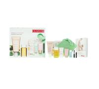 Clarins Beautiful Beginnings Gift Set 175ml Stretch Mark Expert + 30ml Exfoliating Body Scrub + 15ml Multi-Active Day Cream + 100ml Tonic Treatment Oil + 3ml Supra Lift & Curl Mascara + Comforter