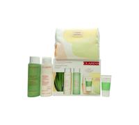 Clarins Cleansing Essentials Gift Set 200ml Cleansing Milk + 200ml Toning Lotion + 15ml Pure Scrub + Bag