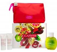 Clarins Eau Extraordinaire Gift Set 100ml Eau Extraordinaire + 30ml Moisture Rich Body Lotion + 30ml Exfoliating Body Scrub + Pouch