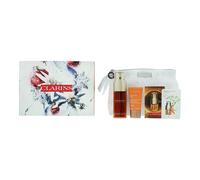Clarins Energizing & Glow 3 Piece Gift Set: Double Serum 50ml - Day Cream 15ml - Double Eye Serum 7 x 0,9ml - Pouch