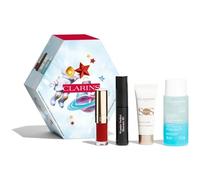 Clarins Essentials Gift Set Lip Comfort Oil 1.4ml + SOS Primer White 10ml + Wonder Perfect Mascara 01 Black 3ml