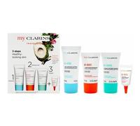Clarins Grab & Go Set 30ml Cleansing Gel + 15ml Reboost Cream + 15ml Recharge Mask + 3ml Eye Treatment