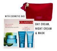 Clarins Hydra-Essentiel Gift Set 50ml Day Cream - for Normal to Dry skin + 15ml Night Care + 15ml Hydration Mask