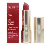 Clarins Joli Rouge Velvet 754V Deep Red Lipstick 3.5g