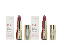 Clarins Joli Rouge Velvet Matte & Moisturizing Lipstick 3.5g - 755V Litchi X 2