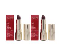 Clarins Joli Rouge Velvet Matte & Moisturizing Lipstick 744V Plum 3.5g X 2