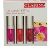 Clarins Lip Comfort Oil Trio Set - 02 Raspberry 7ml + 05 Apricot 7ml + 08 strawberry 7ml