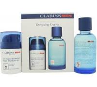 Clarins Men Energizing Experts Gift Set 50ml Super Moisture Gel + 100ml Aftershave Energizer