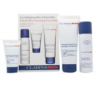 Clarins Men Gift Set 125ml Active Face Wash + 50ml Super Moisture Balm + 12ml Su