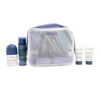 Clarins Men Gift Set Super Moisture Gel 50ml + Deodorant Roll On 50ml + Shampoo and Shower Gel 30ml + Active Face Wash 30ml + Eye Serum 3ml