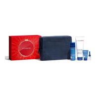 Clarins Men Gift Set 125ml Active Face Wash + 50ml Super Moisture Balm + 12ml Super Moisture Balm + 3ml Shave Oil + Bag