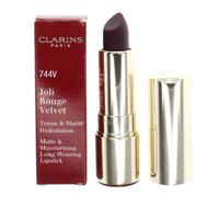 Clarins Purple Lipstick Joli Rouge Velvet Matte Lip Stick 744V Plum 3.5g