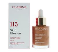 Clarins Skin Illusion Natural Hydrating Spf 15 No.115 Cognac Foundation 30ml
