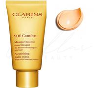 CLARINS SOS Comfort Nourishing Balm Face Mask with Wild Mango Butter 75ml NEW