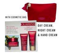 Clarins Super Restorative Set- Day Cream Night Cream 15ml, Hand Cream 30ml New