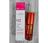 Clarins Water Lip Stain | 02 Orange Water | 7ml/0.2fl.oz | New Boxed Authentic