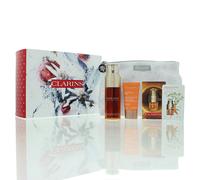 Clarins Womens Energizing & Glow Gift Set Double Serum 20ml, Day Cream + Eye - One Size