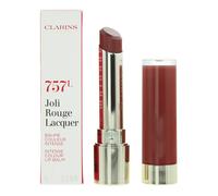 Clarins Womens Joli Rouge Lacquer Intense Colour Lip Balm 3g - 757L Nude Brick - NA - One Size