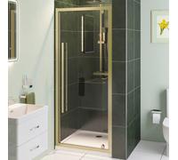 Clario Vantage 2000 Pivot Shower Door 760mm - Brushed Brass