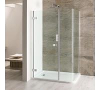 Clario Volente Hinged Shower Enclosure 1200 x 800mm with Curved Low Profile Tray (LH) - 6mm