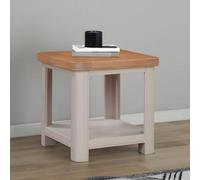 Clarion Oak and Grey Square Lamp Table