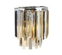 clarissa 2 light crystal drops wall light in chrome