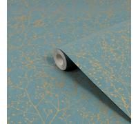 Gypsophila Floral Wallpaper Clarissa Hulse Blue One Size