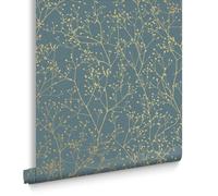 Clarissa Hulse Gypsophila Floral Wallpaper in Blue Clarissa Hulse Blue