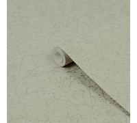 Clarissa Hulse Gypsophila Spring Green & Silver Effect Smooth Wallpaper