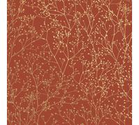 Clarissa Hulse Gypsophila Paprika & Gold Effect Smooth Wallpaper